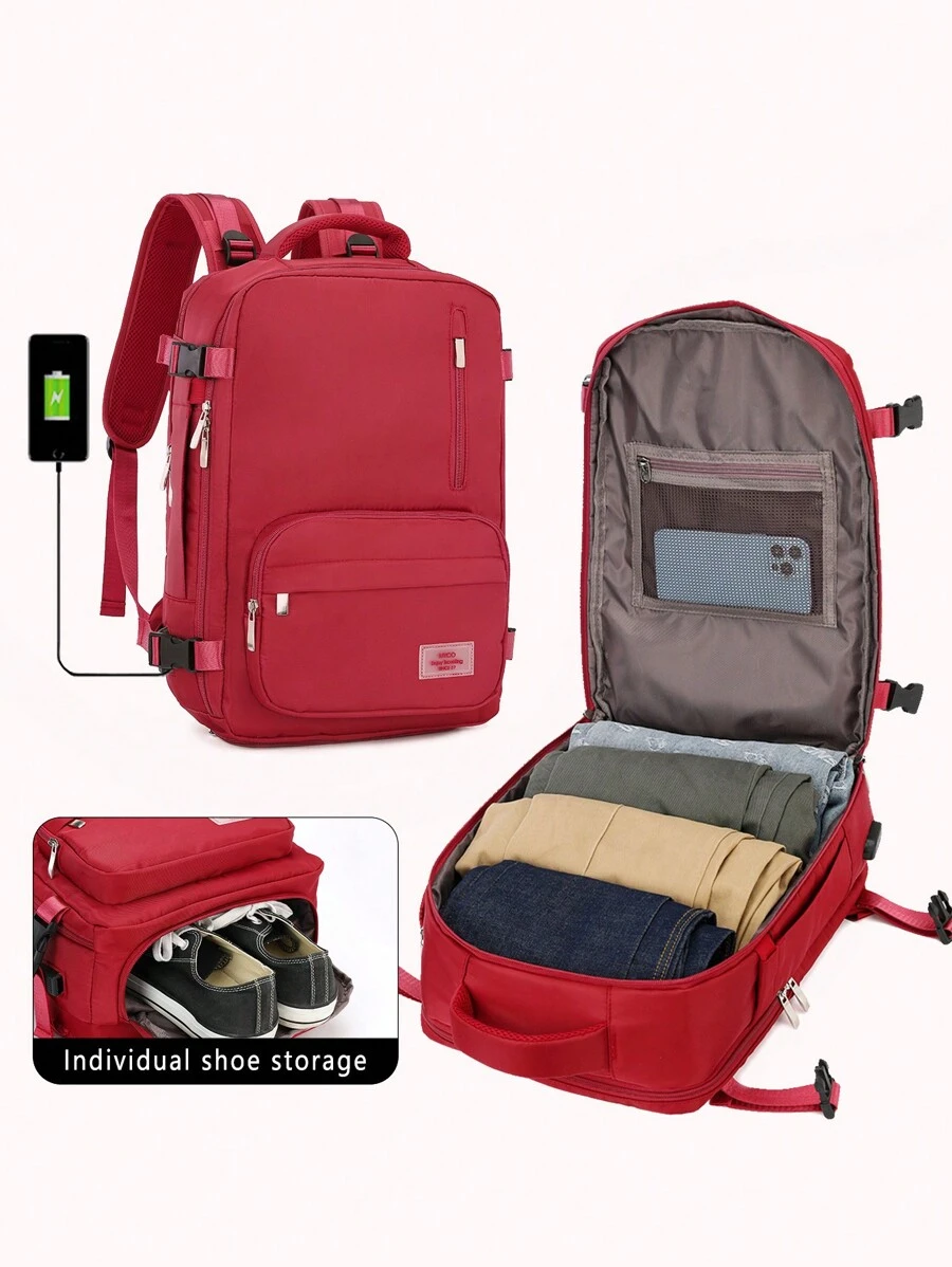 行李背包附鞋倉大容量學生書包週末過夜包適合旅行商務出差
