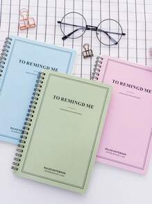1pc Random Color Spiral Bound Notebook - Multicolor - View 3