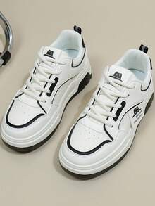 Mới Mùa Xuân Của phụ nữ Thoáng khí Lace-up Giày thể thao , Linh hoạt Giải trí Giày thể thao Đối với Đúng mốt Sinh viên Trắng - màu đen - Xem 4