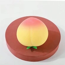 創意減壓模擬桃子發泄神器大桃子擠壓慢反彈減壓及解壓玩具 - 粉色 - 查看 6