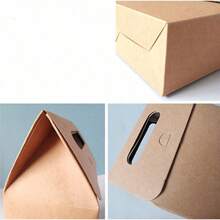 5 件/包牛皮纸礼品盒，带翻盖、手柄，节日婚礼圣诞礼品盒批发 - 牛皮紙 - 查看 4