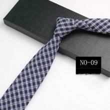 1 件棕色/酒红色/灰色条纹手工领带适合日常聚会场合工作男士领带 - 彩色 - 查看 16