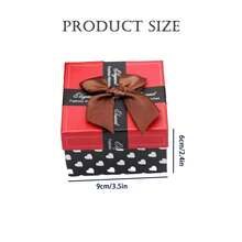 1入組心形禮品盒,附蝴蝶結,適用於手錶、珠寶和禮品 - 均碼 - 查看 6