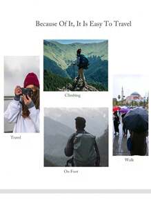 1 Pezzo Impermeabile Eva Bianco Moderno, Mantella Antipioggia Portatile Spessa Per Esterno, Viaggio E Arrampicata - Bianco - Visualizzare 4