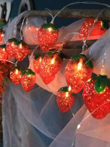 1.5m 10-Led Pvc Strawberry String Light, Ideal For Wedding, Party And Celebration - Indoor And Outdoor Use - Red - View 7