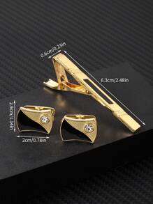 3pcs Nam Kẹp cà vạt Khuy măng sét Bộ , Sành điệu Khuy măng sét Cho nam giới , Bộ đồ Áo sơ mi Khuy măng sét Phụ kiện Cho đám cưới Bộ đồ Qủa tặng Đối với Nam Phụ kiện - Nhiều màu - Xem 10