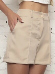 Women Shorts - Màu be - Xem 3