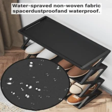 3-Layer Shoe Rack - Black - View 4