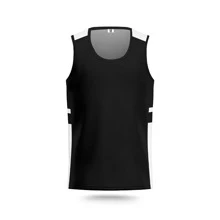 Reversible Boyfriend Style Men's Mesh Athletic Basketball Jersey Team Scrimmage Basketball Uniform - Black and White - View 4