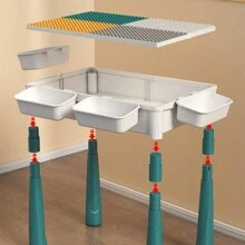 206 Bloques De Construcción armables +Mesa + sillas Set de mega bloks bloques de construccion jugetes para niños y niñas juegos juguetes para niños de 2 a  5 años bebe Bolsa Grande - Ver 5