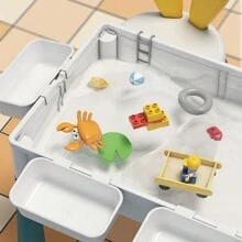 206 Bloques De Construcción armables +Mesa + sillas Set de mega bloks bloques de construccion jugetes para niños y niñas juegos juguetes para niños de 2 a  5 años bebe Bolsa Grande - Ver 6