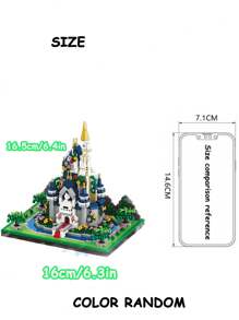 1165/1227件/套粉色公主城堡積木玩具,夢幻房子城堡花園模型積木diy玩具作為禮物,城堡積木飾品,粉色城堡玩具stem學習積木玩具盒,幻想積木,萬聖節,聖誕節,感恩節,新年,情人節,復活節,嘉年華節節日禮物,顏色隨機包裝隨機