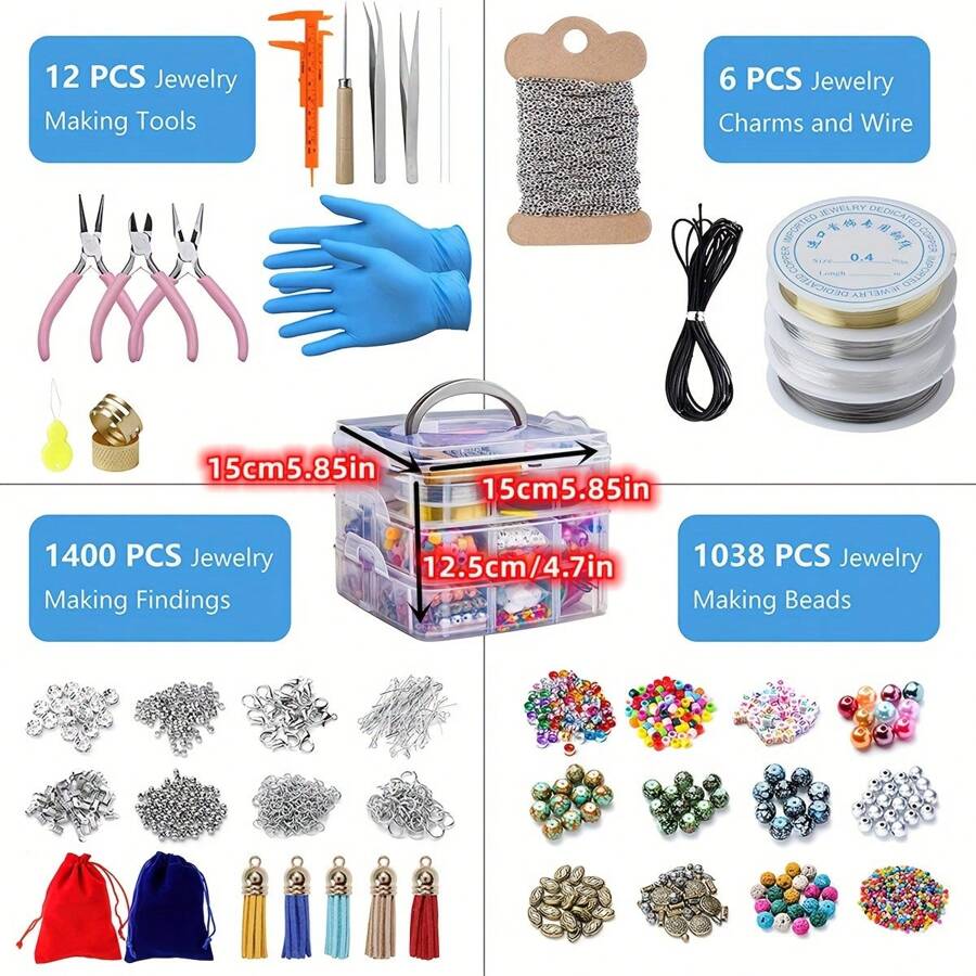 3Layer DIY Jewelry Storage Box, Handicraft DIY Storage Box, Jewelry