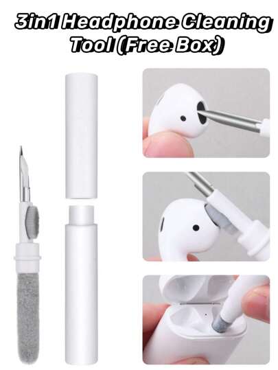 1/2/4/10pcs Earphone Cleaning Kit, 3-In-1 Cleaning Brush, Multi-Functional Cleaning Set With Soft Bristle Brush And Flocked Sponge, Compatible With AirPods Pro 1/2/3, Also Can Be Used To Clean Phone Charging Port, Phone Speaker And Earphones, Ideal Gift For Birthday, Easter Boys, Girls, Also Applicable In Kitchen, Bathroom, Home And Other Scenarios