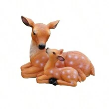 Bring Nature Into Your Garden:1pc Realistic Animal Deer Sculpture Statue For Outdoor Garden Decoration, Resin Artwork Of Mother, Fawn, Stag, Reindeer, Lawn Decoration