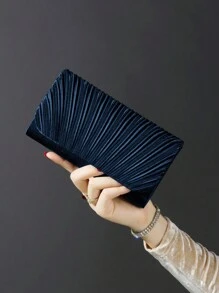 閃亮、時尚、優雅且休閒的信封手拿包,迷人、豪華且精緻的鏈帶肩背包,適合女性、學生、上班族和新娘作為晚禮服手袋、錢包、手提包,在婚禮、女士生日派對、舞會、宴會等場合適用,是女性的最佳禮物 - 藏蓝色 - 查看 3