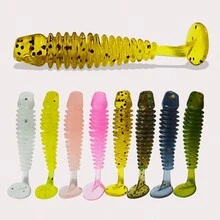 螺旋尾部釣魚誘餌軟餌6.5cm逼真魚餌,適用於鱸魚 - 彩色 - 查看 5
