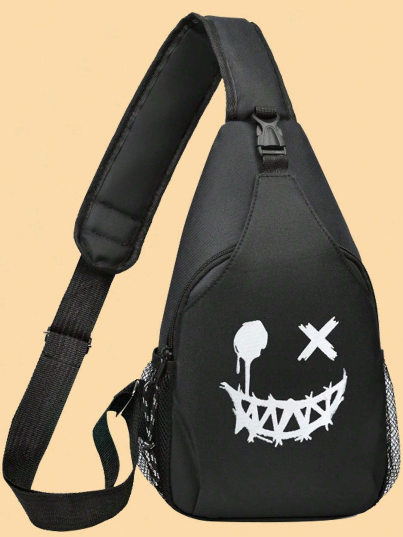 Qwoav Baseball Sling Bag – Crossbody Umhängetasche, 18,3x8,9x39,9 Cm, Aus Weichem Polyester, Verstellbarer Gurt