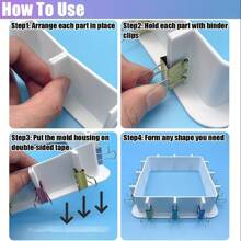 Il prodotto include stampi regolabili e stampi in silicone per la realizzazione di stampi in plastica con telai riutilizzabili, kit di stampi per resina, stampi per sapone, stampi per candele e fermagli, oltre a nastro biadesivo.