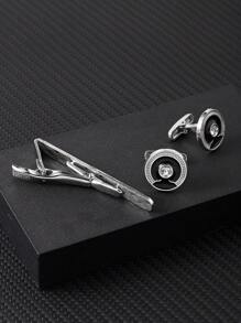 3pcs Nam Kẹp cà vạt Khuy măng sét Bộ , Sành điệu Khuy măng sét Cho nam giới , Bộ đồ Áo sơ mi Khuy măng sét Phụ kiện Cho đám cưới Bộ đồ Qủa tặng Đối với Nam Phụ kiện - Nhiều màu - Xem 8