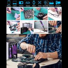 115 In 1 Precision Screwdriver Set, Electronics Magnetic Repair Tool Box ,With Case For Repair Computer, Phone, PC, Cellphone, Laptop, Switch, PS4, Game Console, Watch, Glasses Etc.Purple., Tools For Men