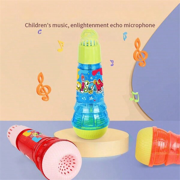 Large Orange Microphone Echo Mic, BatteryFree Karaoke Magic Echo