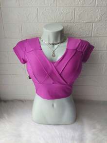 Women Tops - 玫瑰紅 - 查看 2