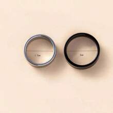 2pcs Couple Rings, Stainless Steel Simple Style Wedding Rings For Men And Women, Perfect As Couple Jewelry, Valentine's Day Gift, Festival Present, Easter Gift And Back-To-School Season - Couple Rings - View 5