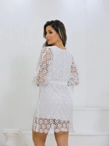 Women Dresses - 白色 - 查看 2