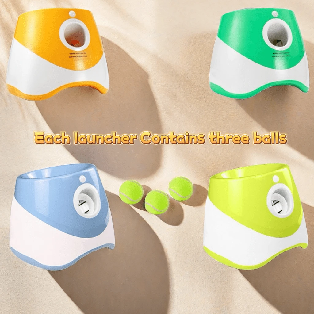 Dog Ball Launcher Automatic Interactive Toy With Rechargeable High