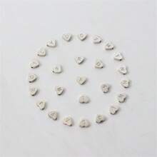 新款经典A-Z心形字母手链，女士手工仿珍珠串珠手链，情人节、母亲节女士珠宝礼物 - 銀色 - 查看 5