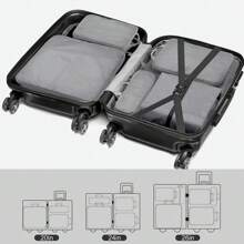 Packing Cubes, 7 PCS Packing Cubes For Suitcases, Extensible Suitcase Organiser Bags Travel Luggage Organiser Set For Suitcase - Red - View 5