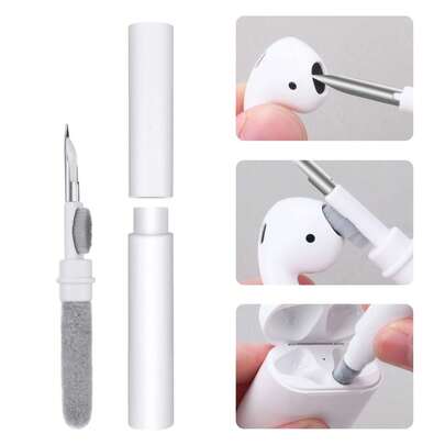 1/2/4/10pcs Earphone Cleaning Kit, 3-In-1 Cleaning Brush, Multi-Functional Cleaning Set With Soft Bristle Brush And Flocked Sponge, Compatible With AirPods Pro 1/2/3, Also Can Be Used To Clean Phone Charging Port, Phone Speaker And Earphones, Ideal Gift For Birthday, Easter Boys, Girls, Also Applicable In Kitchen, Bathroom, Home And Other Scenarios