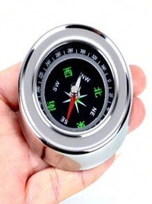 Multifunctional Outdoor Adventure Equipment Stainless Steel Compass For Tourism, Camping, Orienteering Gear - Silver - View 2