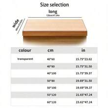 1 Miếng Trong suốt PVC Chống vết bẩn Khăn trải bàn , Đa dụng Chống trượt , Chống dầu , Không thấm nước Thảm trải bàn Đối với Phòng ăn , Phòng khách , Học tập Phòng , Thích hợp Đối với Ăn uống Bàn , Cà phê Bàn - trong suốt - Xem 3
