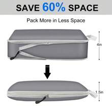 Packing Cubes, 7 PCS Packing Cubes For Suitcases, Extensible Suitcase Organiser Bags Travel Luggage Organiser Set For Suitcase - Red - View 2