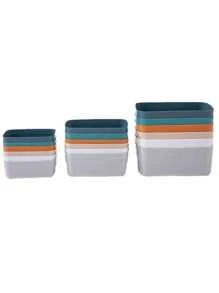 1 Miếng Trắng Hộp lưu trữ máy tính để bàn Hình hộp chữ nhật Trang điểm Phòng bếp Ngăn kéo Nhựa Rổ Đến Sắp xếp Chìa khóa Và Nhỏ bé Với Đơn giản Và Thanh lịch Thiết kế - trắng - Xem 9