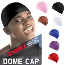 1pc Men's Unisex Summer Durable High Elastic Sporty Cap Spandex Dome Hat - Multicolor - View 1