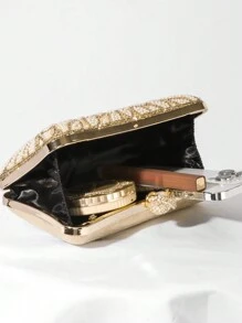 Tối Túi xach tay Với Ngọc trai Đồ trang trí , Thanh lịch Ví Đối với Của phụ nữ Buổi tiệc , Lễ cưới Và Chính thức Sự kiện - Vàng - Xem 8