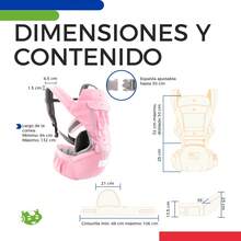 Cangurera Canguro Porta Bebés Portabebés Cargador Ergonómico Posiciones de 3 a 36 meses. - Rosa - Ver 4