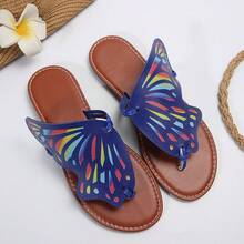 Women's Fashion Butterfly Flat Sandals - Baby Blue - View 5