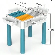 206 Bloques De Construcción armables +Mesa + sillas Set de mega bloks bloques de construccion jugetes para niños y niñas juegos juguetes para niños de 2 a  5 años bebe Bolsa Grande - Ver 2