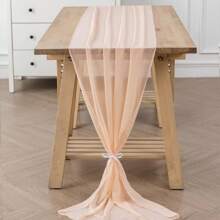 1/6 Stücke Chiffon Tischtuch, transparentes Tischtuch, geeignet für Hochzeit, Brautparty, Junggesellinnenabschied, Babyparty, Geburtstag, Feiertagsdekoration