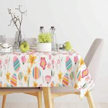 1 Pieza Mantel Impreso Con Patrón De Huevos De Pascua, Decoración Para El Hogar, Restaurante Y Cocina. Accesorios De Mesa Y Protección De La Misma - Z26 - Ver 2
