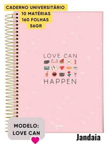 Icon, Caderno Universitário Capa Dura 10 matérias 160 folhas - JANDAIA - Modelo 2 - Visão 1