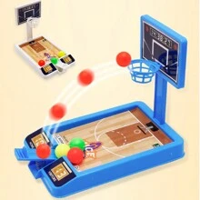 1入組隨機顏色迷你籃球射擊遊戲,室內互動手指射出桌上遊戲玩具, 增進協調能力 - 彩色 - 查看 3