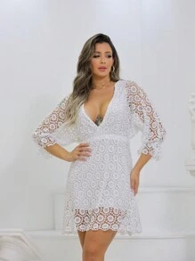 Women Dresses - 白色 - 查看 3