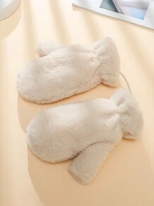 1 Cặp Găng Tay Nữ Lông Mềm, Găng Tay Lông Cừu Dày Ấm Áp Cho Đạp Xe Ngoài Trời Mùa Đông - Tất cả các liên kết bao gồm - Xem 7