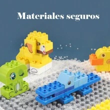 206 Bloques De Construcción armables +Mesa + sillas Set de mega bloks bloques de construccion jugetes para niños y niñas juegos juguetes para niños de 2 a  5 años bebe Bolsa Grande - Ver 10