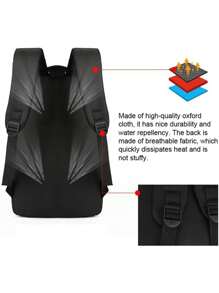 3 Pcs Casual School Backpack Business Bag Formal Backpack - Black - View 4